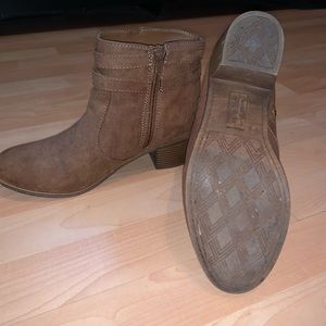 Tan ankle booties